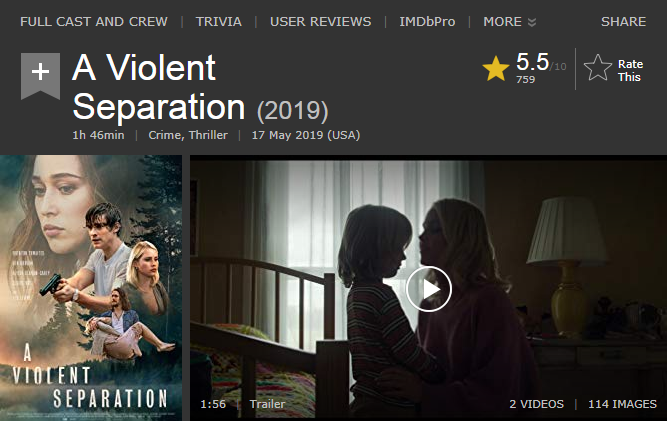 فيلم الجريمة والاثارة الجميل A Violent Separation (2019) 720p.WEB-DL مترجم بنسخة الويب ديل 2019-396