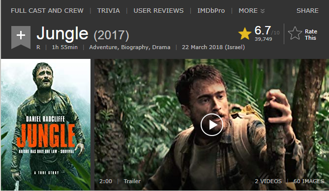 اعادة الرفع للفيلم المغامرة والبيوجرافي والدراما الرائع Jungle (2017) 720p BluRay مترجم بنسخة البلوري 2020-122
