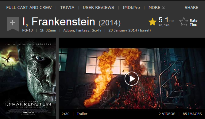 فيلم الاكشن والفنتازي والخيال الرهيب I, Frankenstein (2014) 720p BluRay مترجم بنسخة البلوري 2020-235