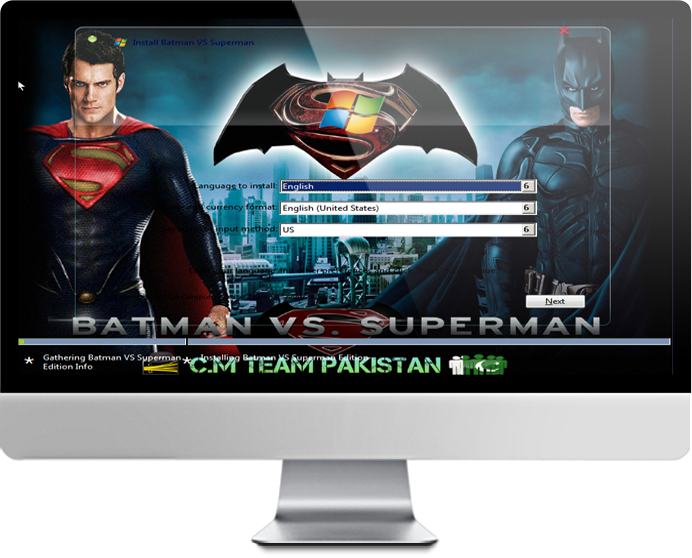 الويندوز الرائع والمعدل الجميل Windows 7 Batman Vs Superman X86 854 MB Nsaerr88