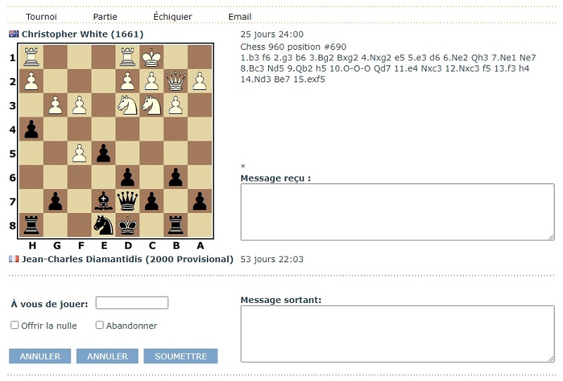 [TR: C960/P/116] Christopher White (1661) vs Jean-Charles Diamantidis C960p111