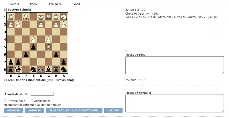 [TR: C960/P/120] Schmitt Bastien (2069) vs Jean-Charles Diamantidis  Chess910