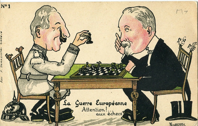 [ARMÉE 14-18] Les cartes postales anciennes... en relation avec les échecs! Cpa_1416