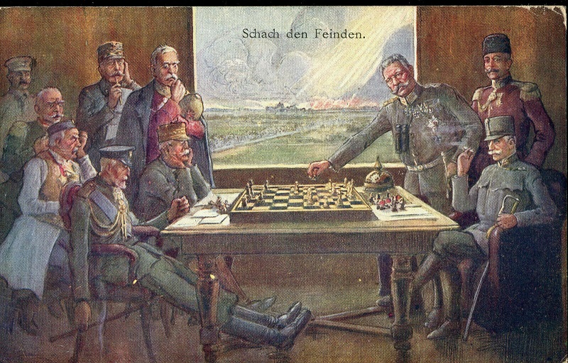 [ARMÉE 14-18] Les cartes postales anciennes... en relation avec les échecs! Cpa_1419