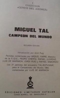 [MIGUEL FARRÉ] CAMPEÓN DEL MUNDO. MIGUEL TAL ~ 1960 ~ Miguel11
