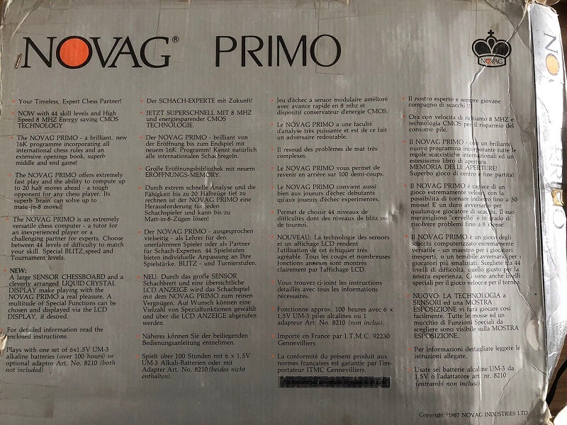 novag - Novag Primo Novag228