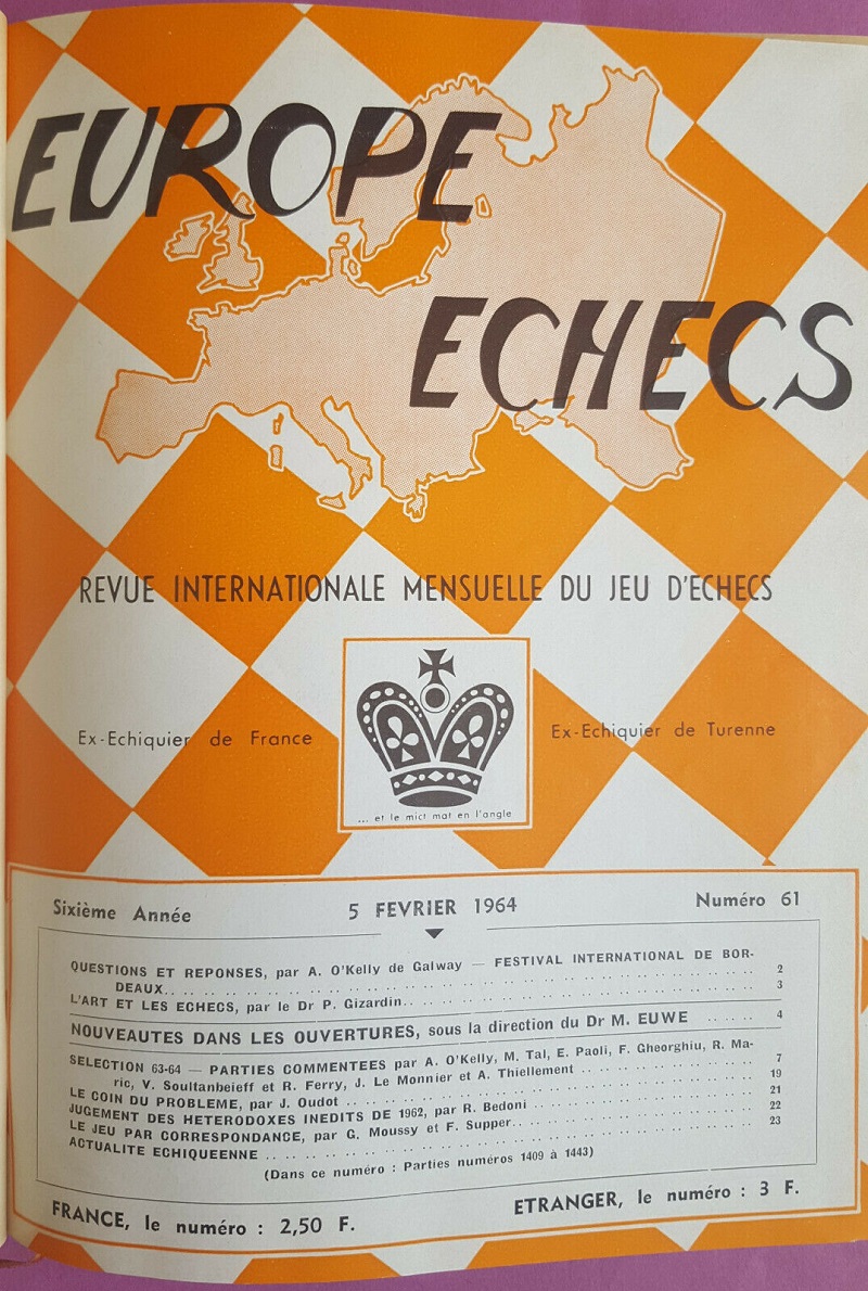 [1964-1965] EUROPE ÉCHECS  Revuee10