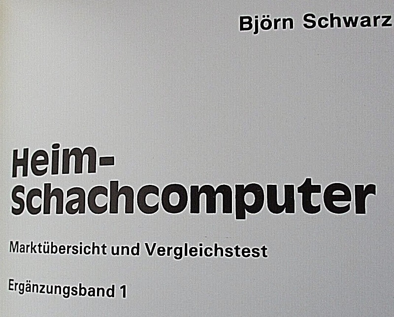 [Björn Schwarz] Schach Heim - Schachcomputer Ergänzungsband  S-l16068