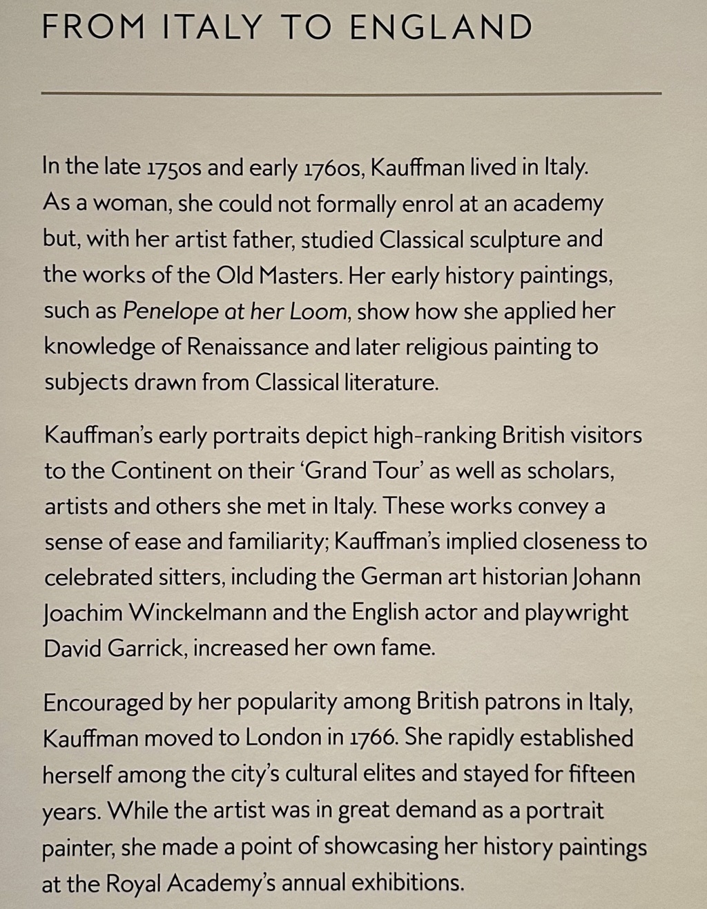 Angelica Kauffman(n), exposition à la Royal Academy de Londres - du 1er mars au 30 juin 2024 Img_8217