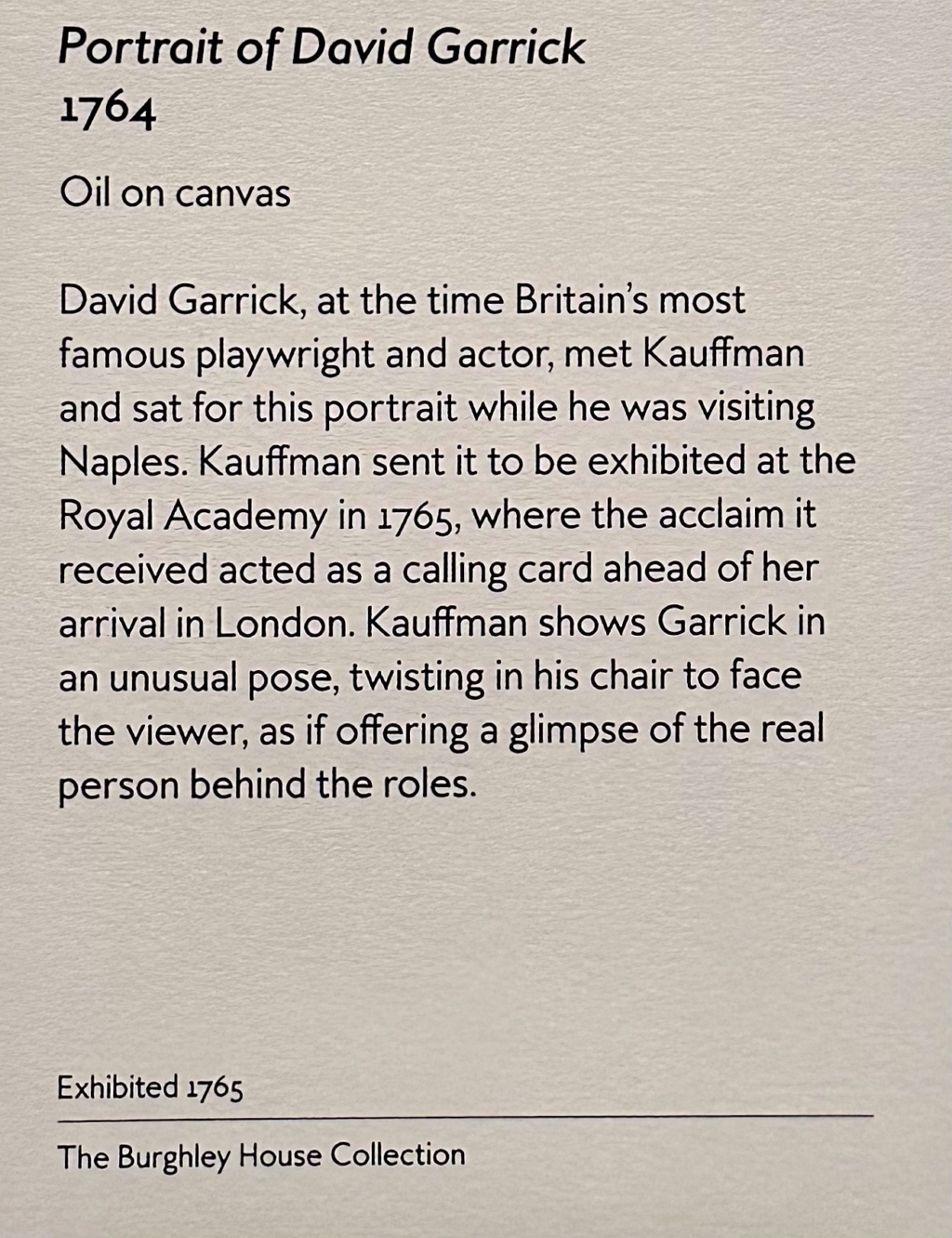 Angelica Kauffman(n), exposition à la Royal Academy de Londres - du 1er mars au 30 juin 2024 Img_8319