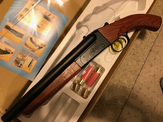 Custom MadMax all metal and real wood sawed off double barrel shotgun Img_3610