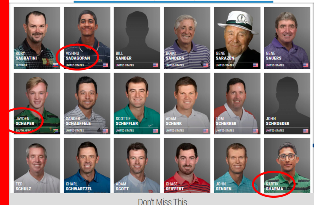 list of pga tour players