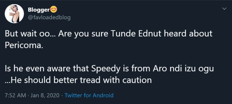 I Will Get You Deported – Speed Darlington Warns Tunde Ednut (See What Happened) 1111