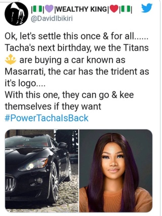 Titans Vow To Contribute Money To Buy Tacha A N50 Million Maserati As Her Birthday Gift 20200711