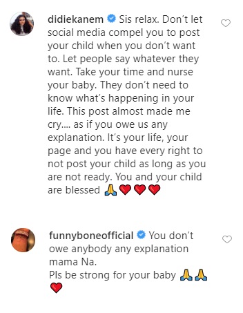 Celebrities React To Halima Abubakar’s Revelation That Her Baby Was Born Prematurely 211