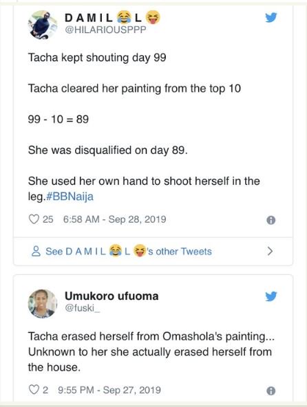 BBNAIJA 2019: Tacha Disqualified Herself Spirituality When She Did This (Read How) 3-4411