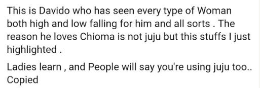 Davido - Why Chioma And Davido’s Love Is Not ‘Juju Induced – Man Reveals 3-7110