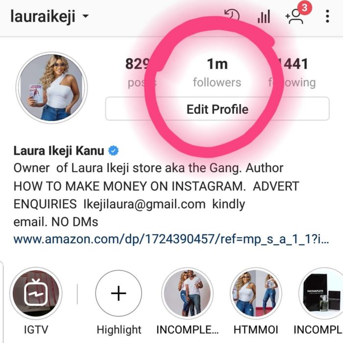 Laura Ikeji Hits 1m Followers On Instagram 37668610