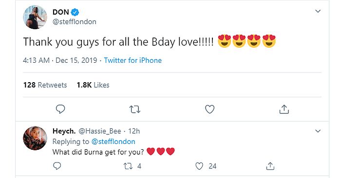 “Just Some Good D**k Would Do For My Birthday” – Stefflon Don On What She Wants From Burna Boy 5df65510