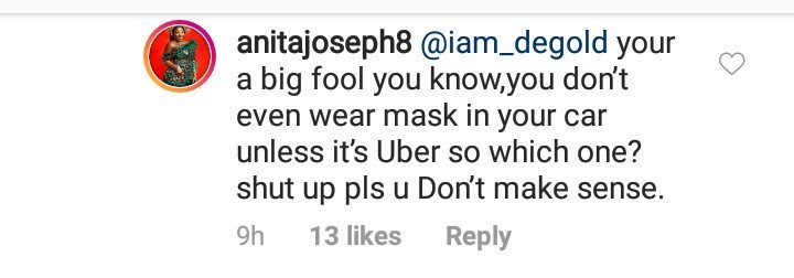 Anita Joseph And Her Followers Fights Dirty Over Face Mask Usage 5ec22410