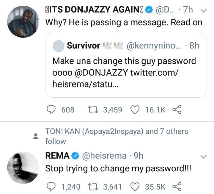 Rema - He’s Passing A Message – Don Jazzy says After He Was Called On To Stop Rema From Ranting On Twitter 5f725e11