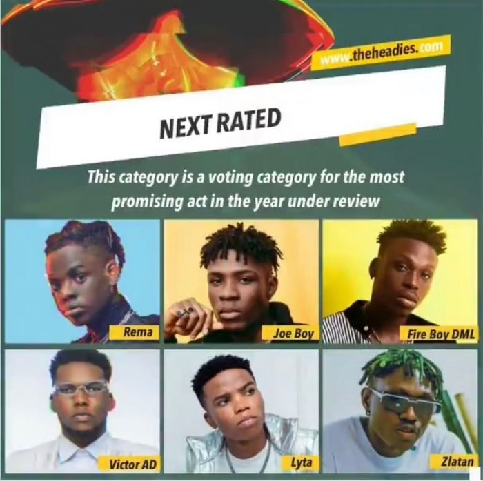HEADIES NEXT RATED!! Rema, Joe Boy, Fire Boy, Lyta, Zlatan, And Victor AD – Who Do You Think Deserve It?? 69810910