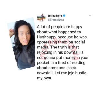 “Why Many People Are Happy About Hushpuppi’s Arrest” – Singer, Emma Nyra Reveals 6ae46a10