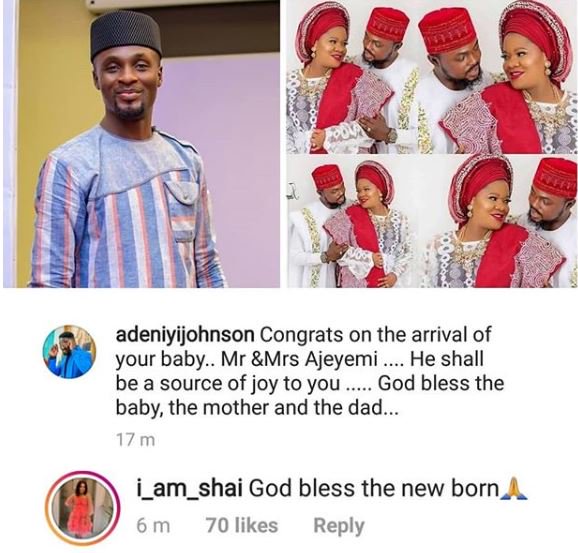 Toyin Abrahams Ex-Lover Adeniyi And His Girlfriend Congratulates Her On The Delivery Of Her New Born Baby Adeniy10
