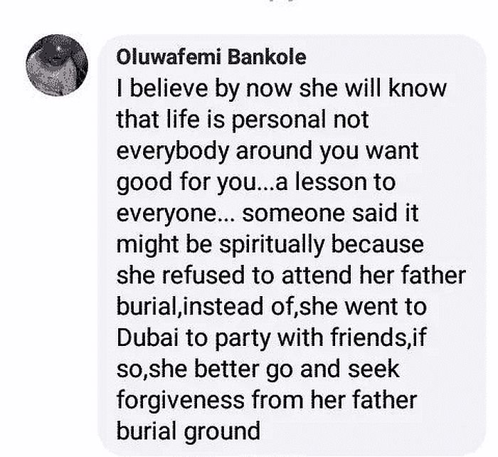 “Funke Akindele Is Suffering The Consequence Of Not Attending Her Late Father’s Burial” – Man Claims Bank10