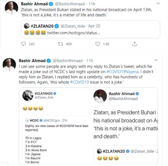 Buhari’s Media Aide Replies Musician, Zlatan’s For Saying Coronavirus Is Not Real Bashir10