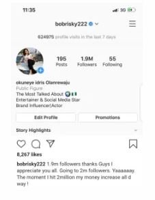 Bobrisky Celebrates 1.9m Instagram Followers (Photo) Bob18