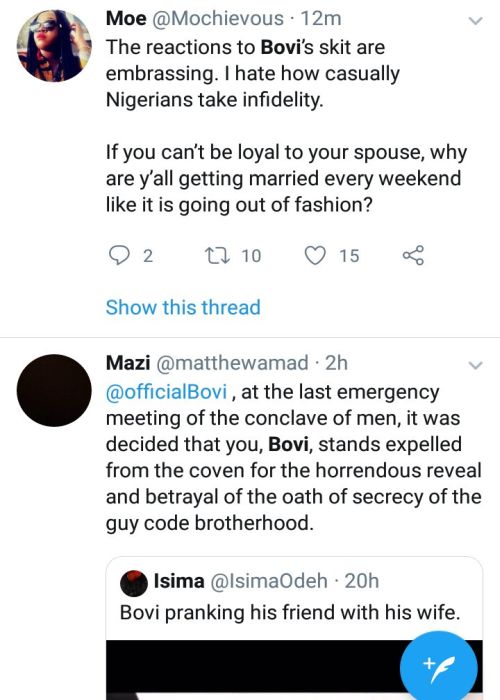 Male Twitter User Call Out Bovi For Breaking The Bro Code After His Loyalty Prank Bovi-410