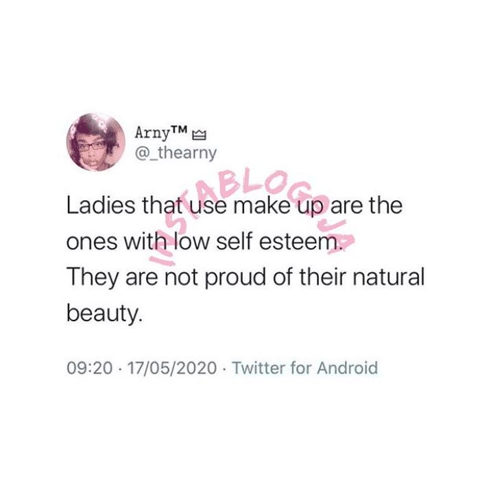 Ladies That Use Makeup Have Low Self Esteem – Do You Agree? Bvg10