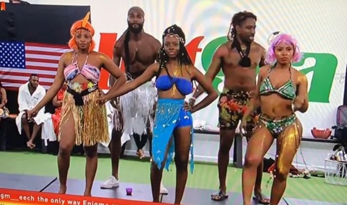 Nigerians React As Mercy Plays Cardi B, Tensions Viewers By Putting Her Bare Bum On Display Captur29