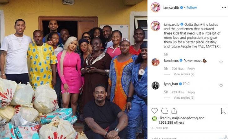 Cardi B Shares Pictures From Her Visit To Nigerian Orphanage Home (Photos) Captur81