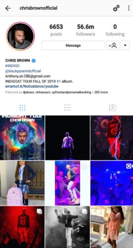 Chris Brown Unfollows Everyone On His Instagram, Including Drake, Davido, Wizkid Chris10