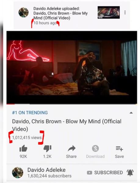 Davido Sets Another YouTube Record With New Single, ‘Blow My Mind’ Daaa-110