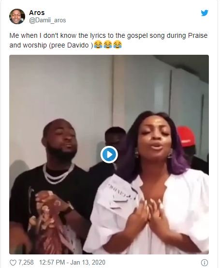 Fans Reacts As Davido’s Sister Drags Him To Church (Funny Reactions) Dave-110