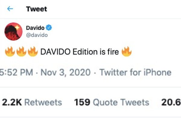 Davido - Angry Nigerians Drag Davido For Tweeting About His New Infinix Edition Phone With An iPhone David412