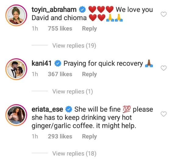 See How Toyin Abraham, Others Are Reacting To Davido’s Wife, Chioma, Contracting Coronavirus Defs11