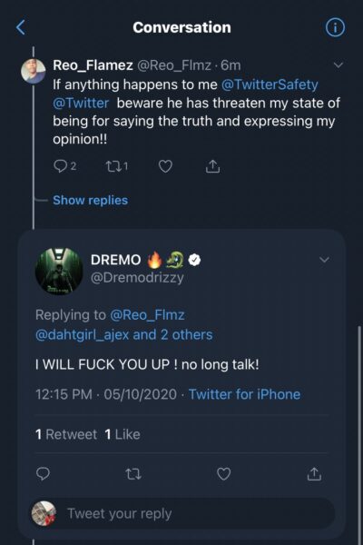 Dremo - Dremo Threatens Twitter User Who Accused Him Of Domestic Violence (See Full Gist) Dre-610