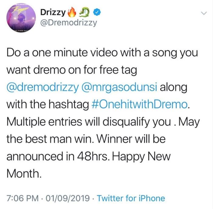 See How Upcoming Artiste Can Get Dremo On Their Song For Free (See What To Do) Dremo14