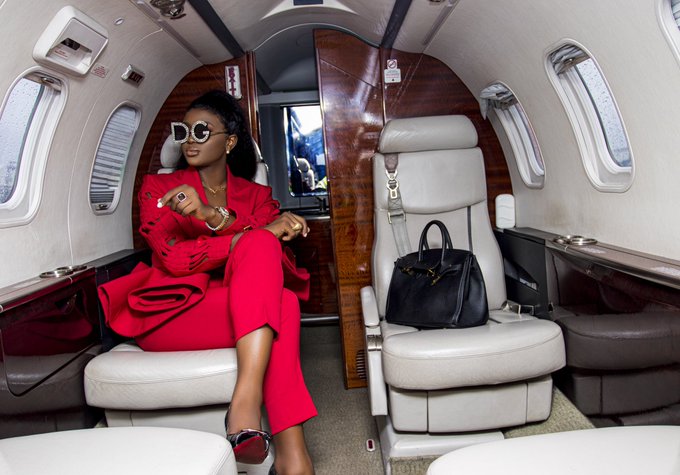 “I Am The Boss”, Ka3na Brags As She Flies Private Jet To Port-Harcourt (Photo) Ehjwuq10