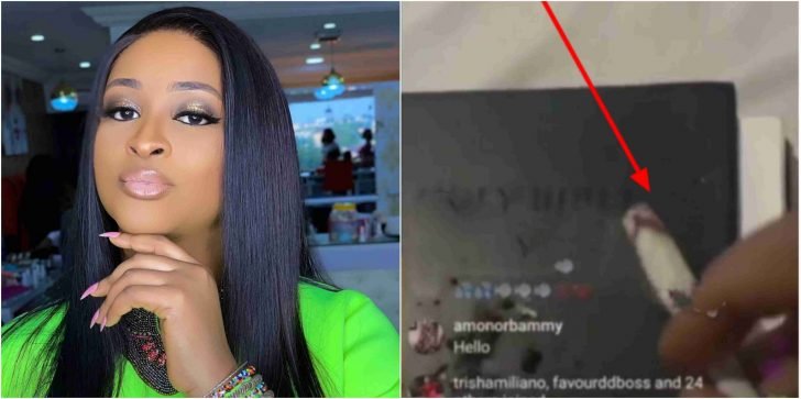 Etinosa Uses Bible As Ash Tray As She Smokes On Live Instagram (Watch Video) Etinos15