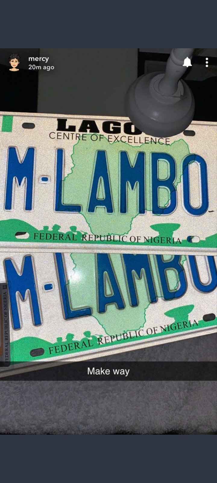 Ex-BBnaija Housemate Mercy Eke, Flaunts Her New Customized Number Plate (See Photo) Ex-bbn12