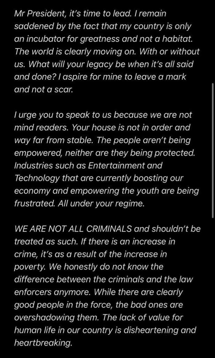 Genevieve Nnaji Pens Down An Open Letter To President Buhari Asking Him To EndSARS Now Genevi28