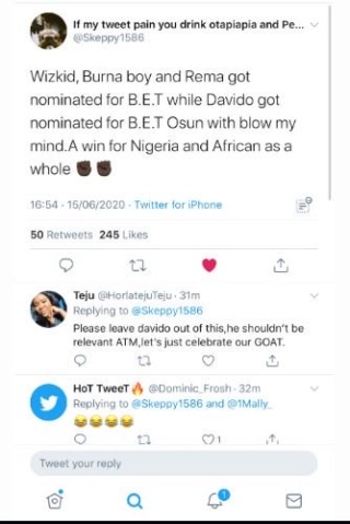 ‘Stop Music And Become A Danfo Driver’ – Nigerians Mock Davido For Missing Out On BET Awards Hshns10