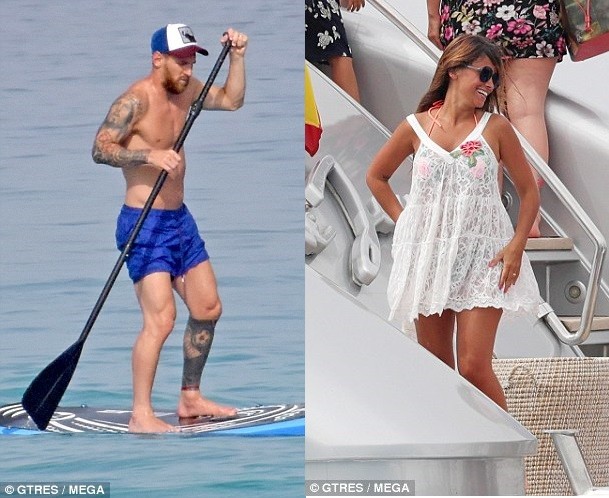 Living The Life: Lionel Messi Goes Paddle-Boarding In Ibiza With His Wife Antonella (Photos) Ibiza210