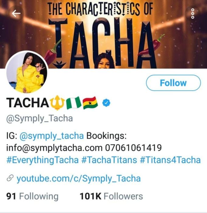 Titans Celebrate As Tacha Gets Verified On Twitter Img_2066