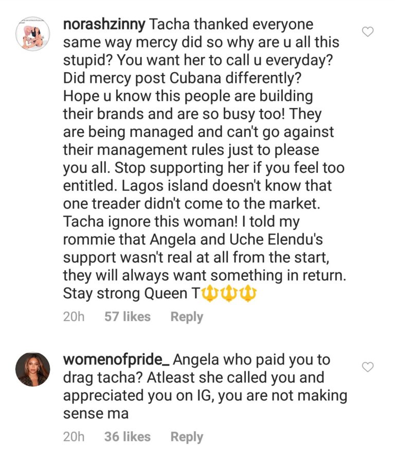 Tacha Fans slam Angela Okorie for dissing their Queen, Tacha Img_2095